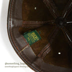 1980's~ BICK BROWN LEATHER CAP...XL
