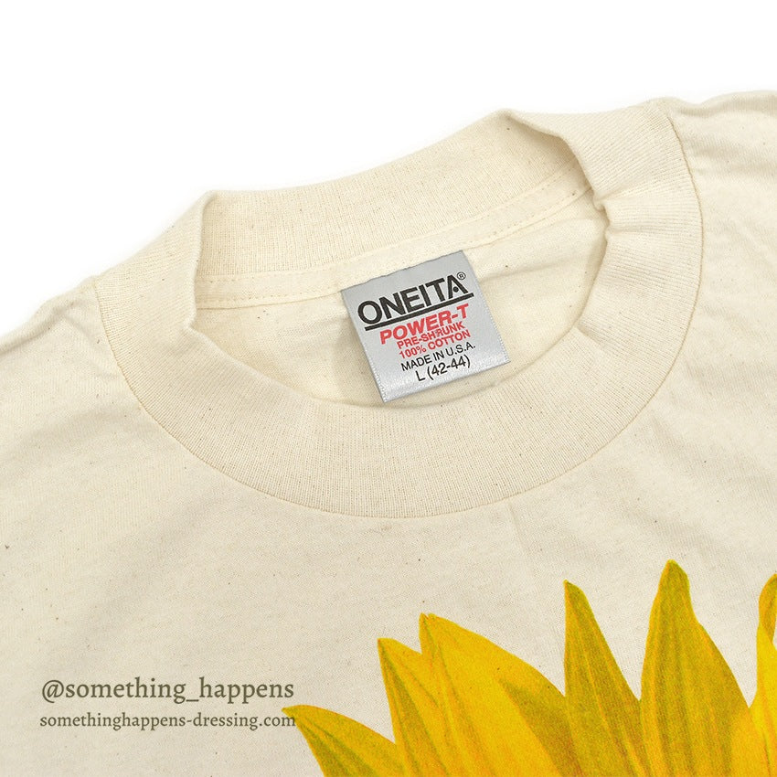 1990's DEADSTOCK ONEITA SUN FLOWER L/S T-SHIRT ... L