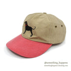 1990's BLACK DOG BRAND DOG EMBROIDERY TWO TONE CAP...