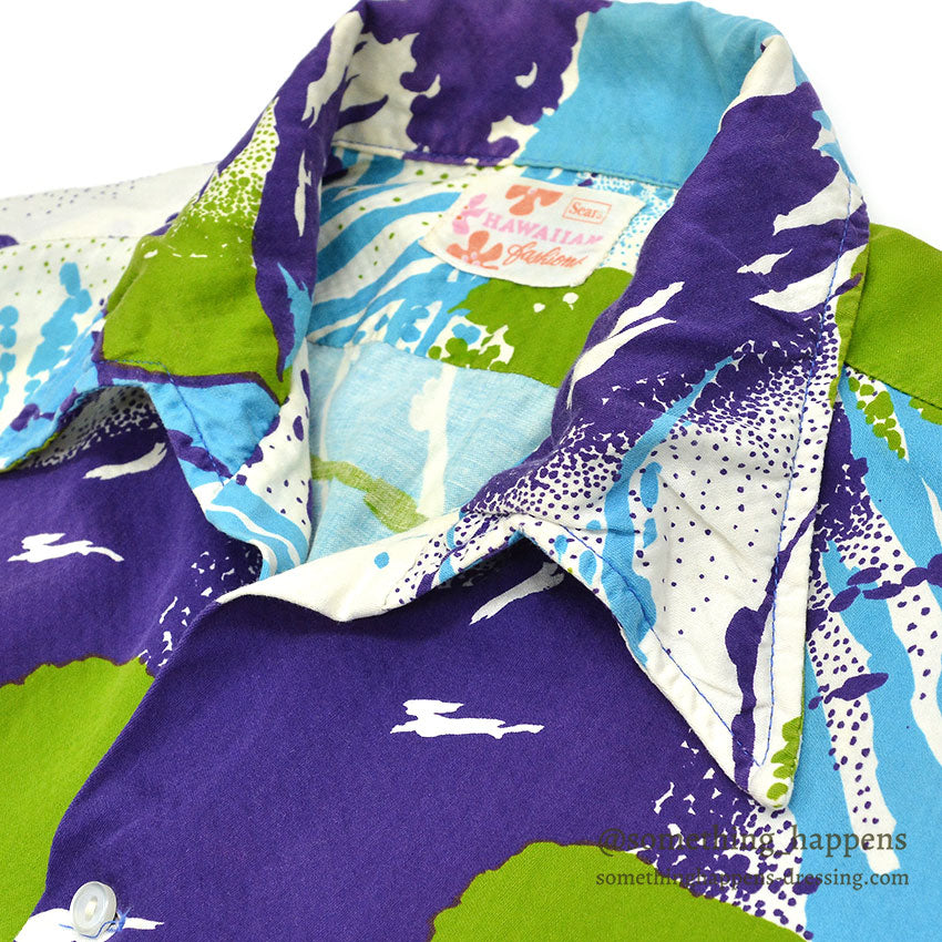 1970's SEARS ABSTRACT PRINT S/S SHIRT ...