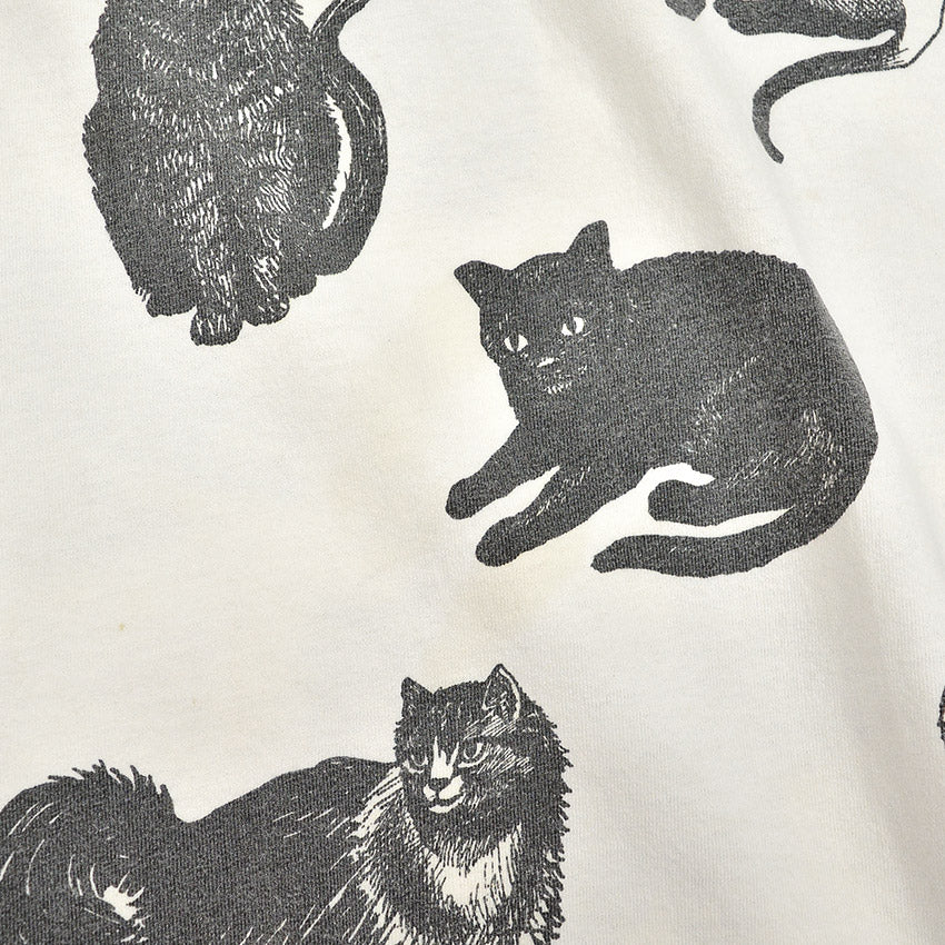 1990's MICHIGAN RAG CO. CAT PRINT T-SHIRT ...