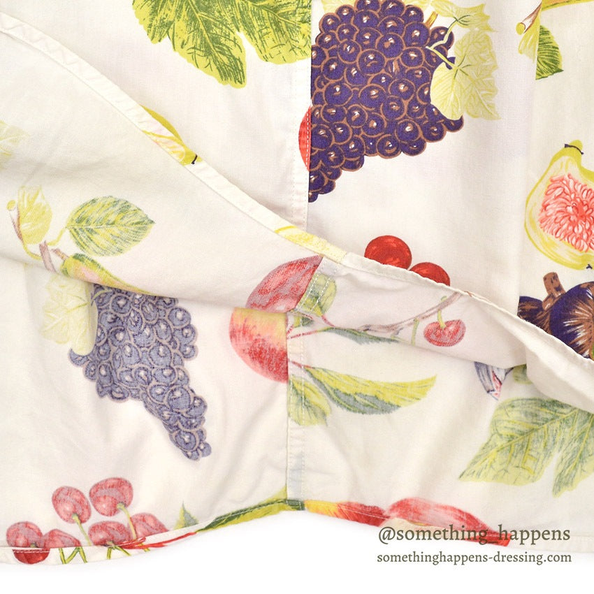1980's BANANA REPUBLIC SAFARI & TRAVEL FRUIT PRINT S/S SHIRT ... M