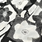 1980's JAMS WORLD FLOWER MONOCHROMATIC RAYON PANTS...M