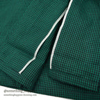 1950's~ DEADSTOCK COLEBROOKE GREEN/BLACK PIN CHECK L/S SHIRT... L