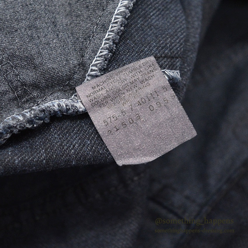 1980's DEADSTOCK Levi's 508 BLACK DENIM PANTS... W34/L34