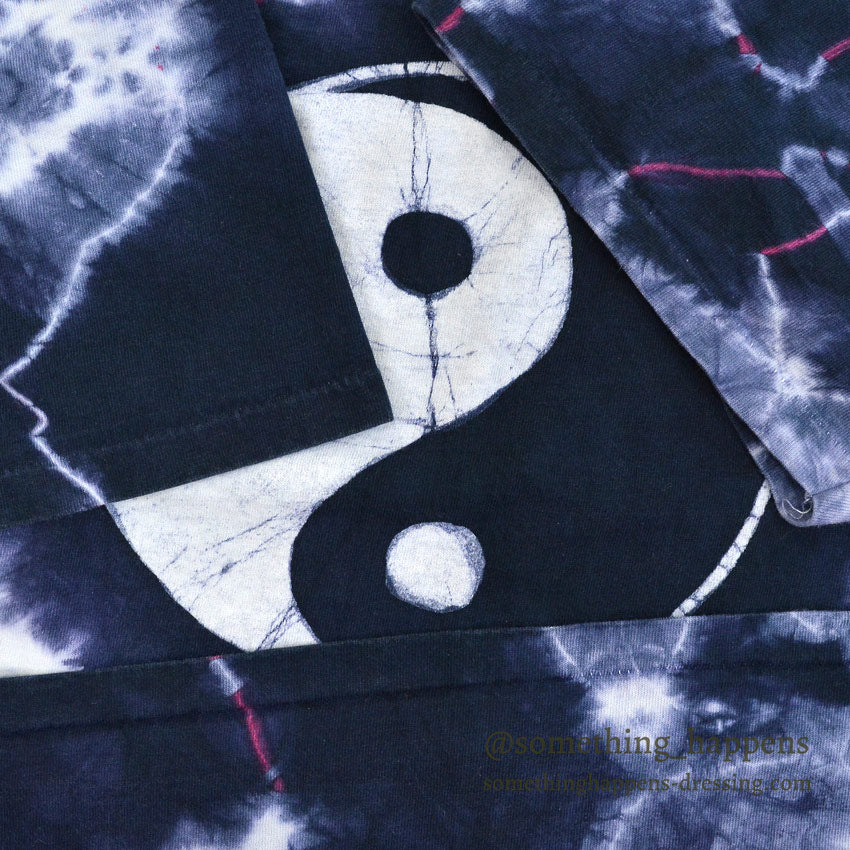 1990's ONEITA YIN YANG TIE DYE ART T-SHIRT... XL