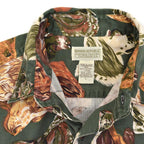 1980's BANANA REPUBLIC SAFARI & TRAVEL DOG ​​PRINT SHIRT...L