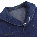 1940's U.S.NAVY WWII SHAWL COLLAR DENIM JACKET PAINTED ...