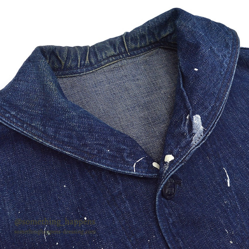 1940's U.S.NAVY WWII SHAWL COLLAR DENIM JACKET PAINTED ...