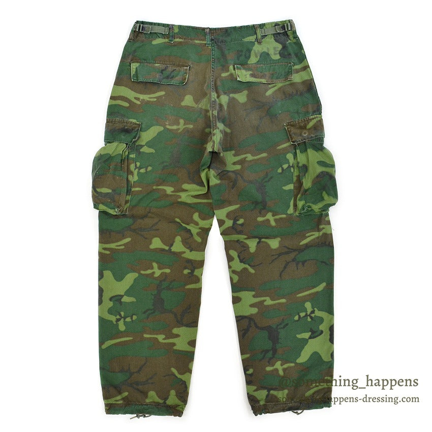 1970's USARMY ERDL MIX LEAF PANTS CRAZY PATTERN... MEDIUM-REGULAR