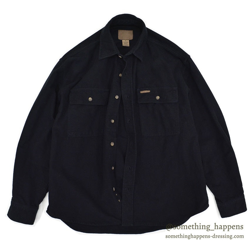 1990's COLD STORAGE BLACK CHAMOIS CLOTH SHIRT ... M