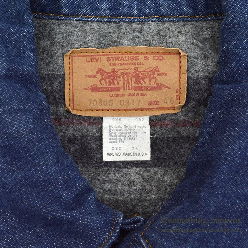 1970's Levi's 70505-0317 small-e DENIM JACKET BLANKET... 46