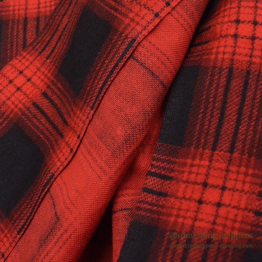 1950's DEADSTOCK WASHINGTON DEE CEE PRINT FLANNEL SHIRT...L