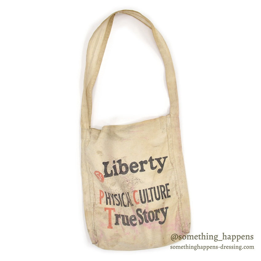 1930's~ LIBERTY PHYSICAL CULTURE TRUE STORY MAGAZINE DELIVERY BAG ...