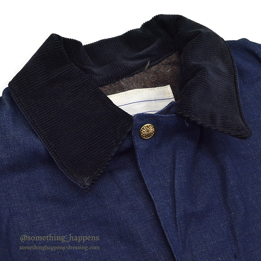 ~1960's DEADSTOCK UNKNOWN DENIM COVERALL BLANKET TWO TONE ... 42