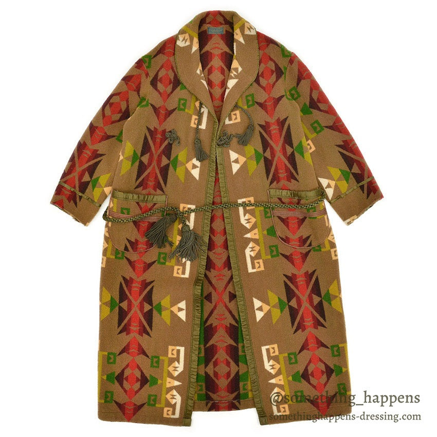 1920's PENDLETON INDIAN BLANKET COAT CHIEF BROWN ...
