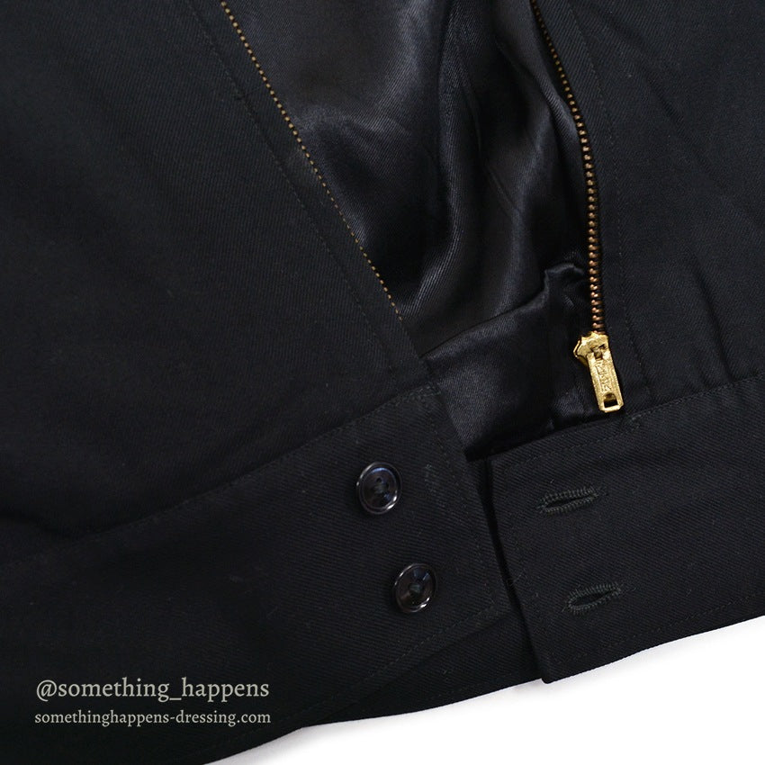 1950's~ JAPAN SOUVENIR JACKET TIGER HEAD UNUSUAL JACKET BLACK...