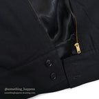 1950's~ JAPAN SOUVENIR JACKET TIGER HEAD UNUSUAL JACKET BLACK...