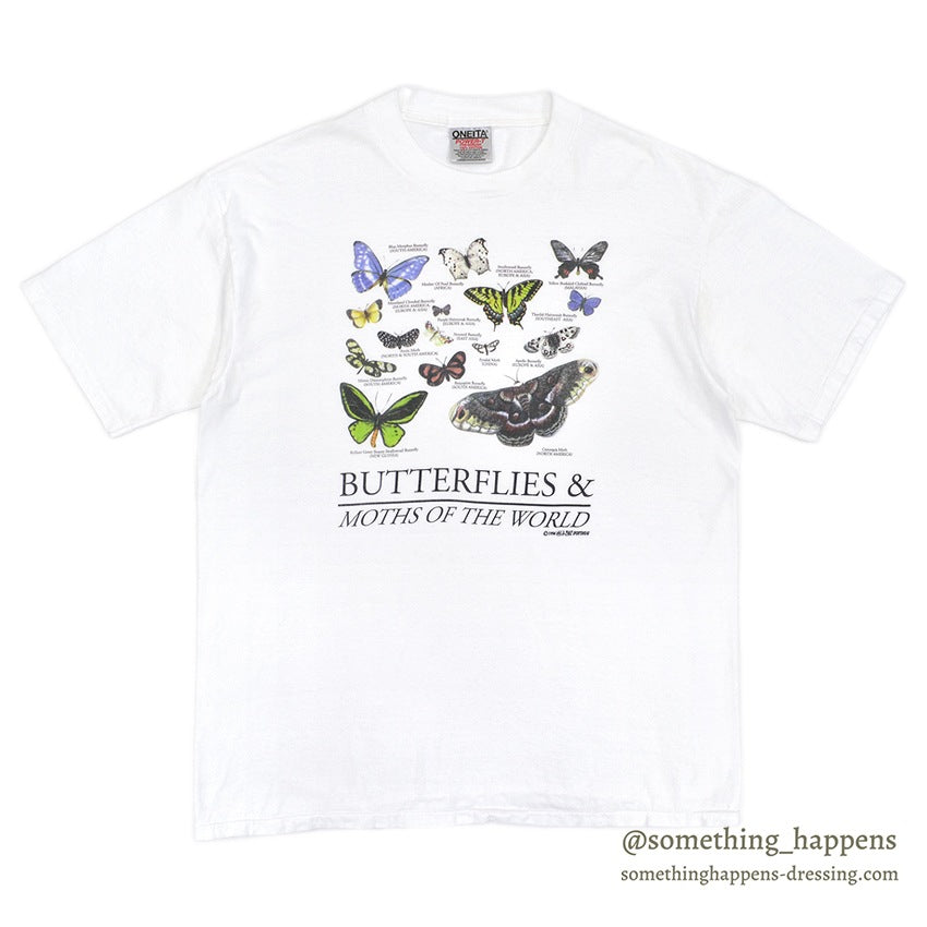 1990's ONEITA BUTTERFLY & MOTH T-SHIRT... LARGE