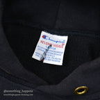 1990's CHAMPION DARK NAVY BLANK REVERSE WEAVE SWEAT PARKA... LARGE