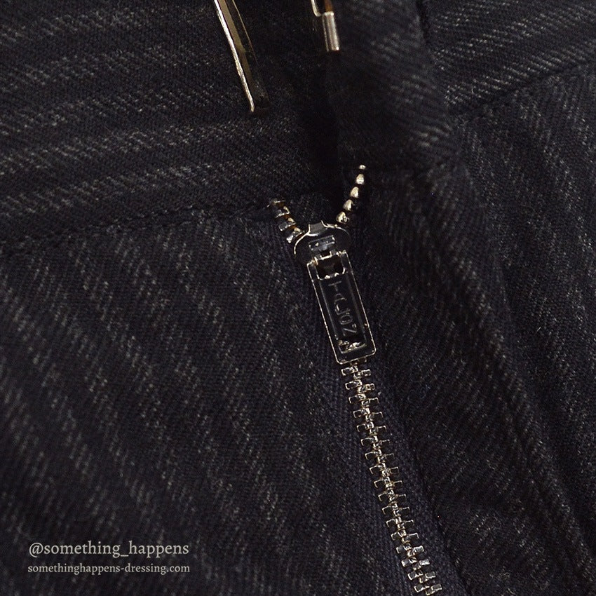 1950's BROOKS BROTHERS BLACK/GRAY STRIPE WOOL SLACKS ... W31/L31