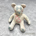 ANTIQUE CALICO PATCHWORK QUILTED TEDDY BEAR BIG...