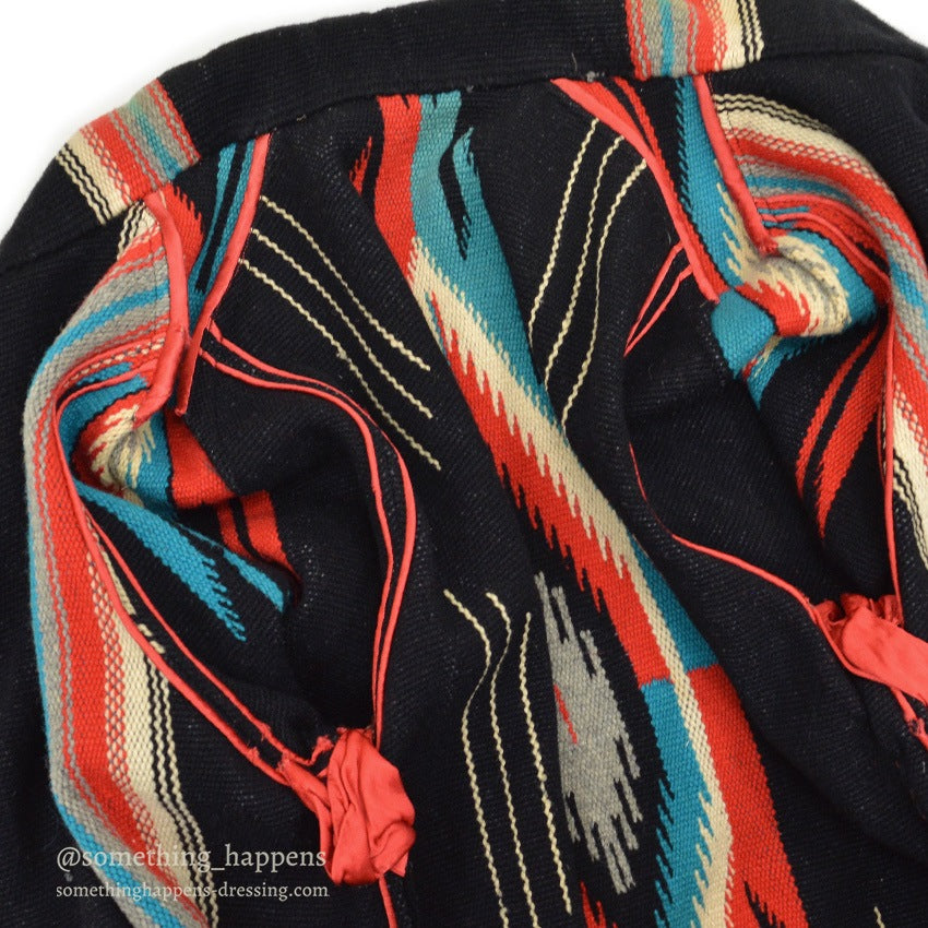 ~1940's CHIMAYO BLANKET JACKET BLACK...