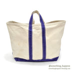 1970's LLBEAN BOAT AND TOTE PURPLE / ERROR TAG... LARGE