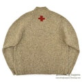 ABERCROMBIE & FITCH RED CROSS WOOL SWEATER LIGHT BROWN ... XL