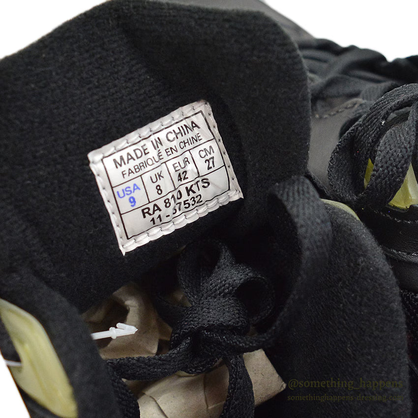 1990's DEADSTOCK REEBOK REJUVENATION BLACK LEATHER SHOES... 27.0cm