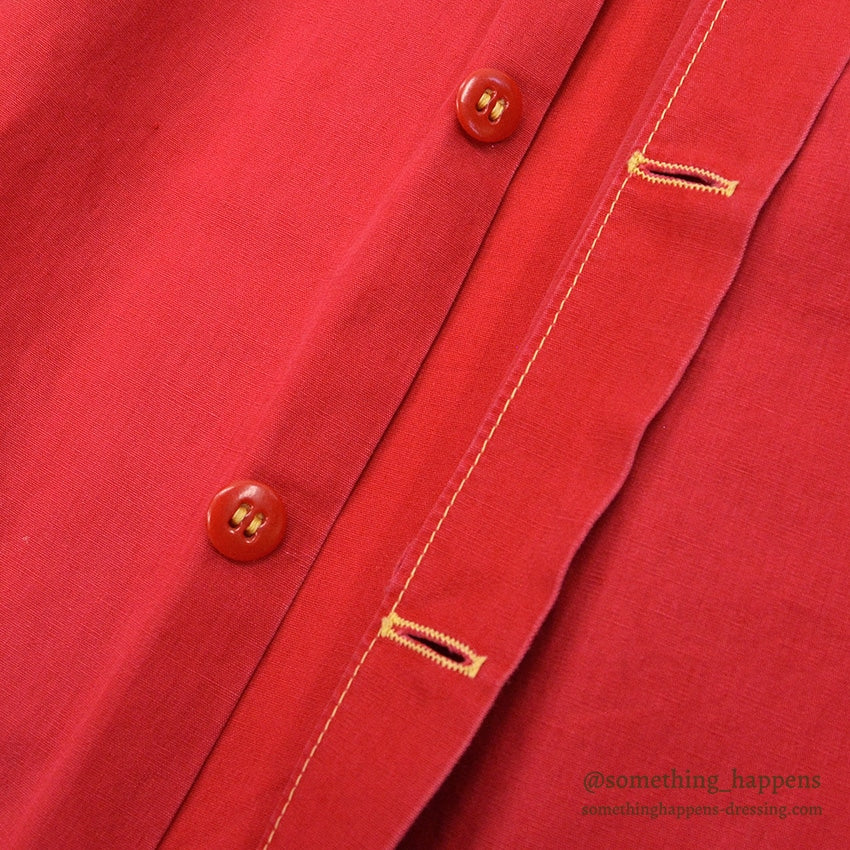 1950's~ JC HIGGINS HUNTING RED COTTON PARKA...