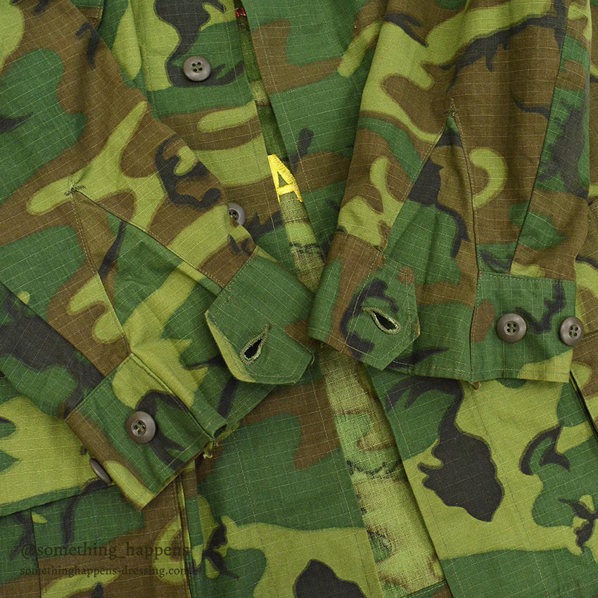 1960's USAF ERDL OKINAWA EMBROIDERY JUNGLE FATIGUE JACKET... ML