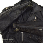 1950's INDIAN MOTOR CYCLE PAINTED DOUBLE RIDERS JACKET ... Fits like 38