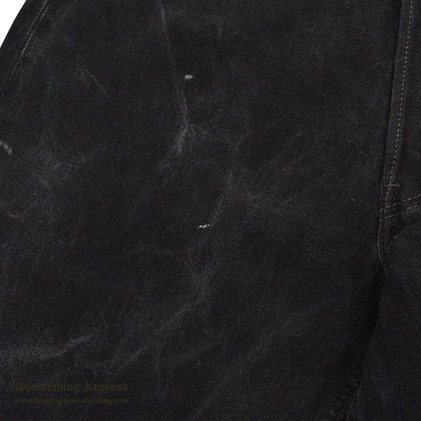 1990's Levi's 501 BLACK DENIM PANTS Made in USA SMOKY FADED... W34/L32