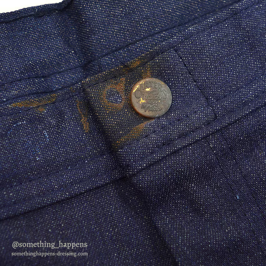1970's~ DEADSTOCK CARTER'S DENIM PAINTER PANTS...W36/L34