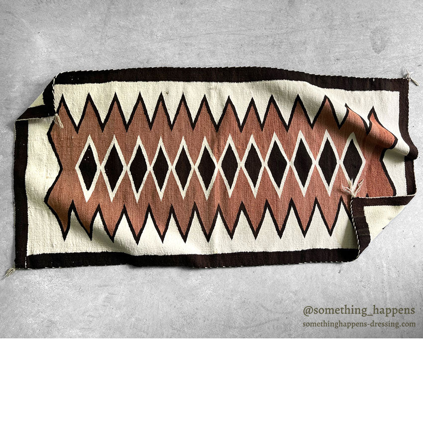 NAVAJO RUG DIAMONDS PATTERN RUNNER... 157cm/80cm