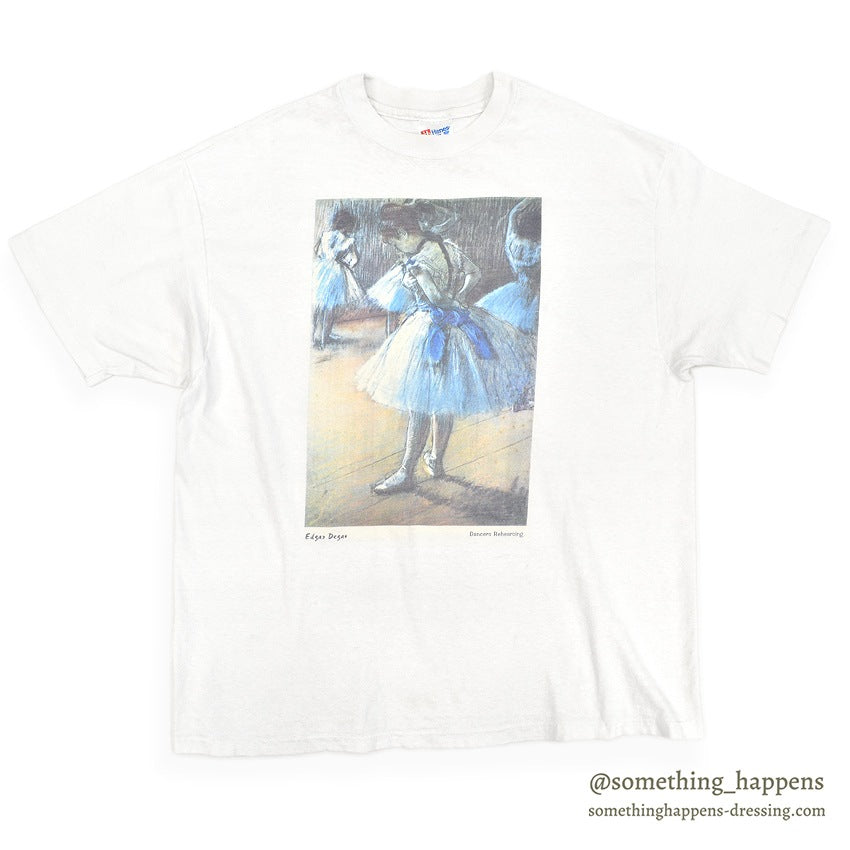 1990's HANES エドガー・ドガ リハーサル中の踊り子 ART T-SHIRT ... XL