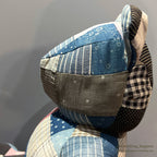 ANTIQUE CALICO PATCHWORK QUILTED TEDDY BEAR SMALL...