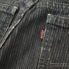 1980's Levi's 505 BLACK STRIPE DENIM PANTS... W36/L28