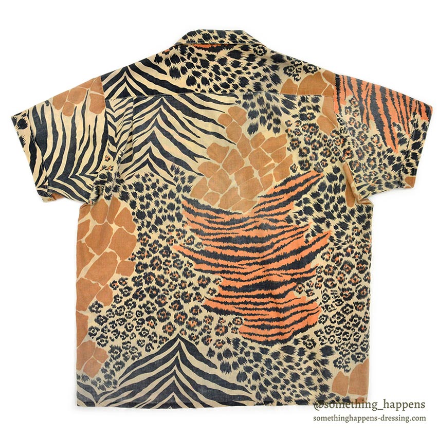 1960's~ ANIMAL PRINT S/S SHIRT...