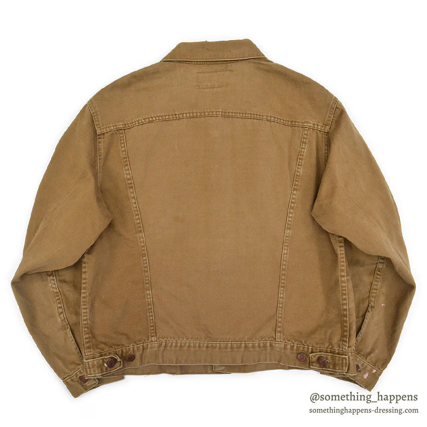 1960's~ LEVI'S BIG-E BROWN COTTON SATIN JACKET...