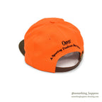 1990's DEADSTOCK ORVIS DOG EMBROIDERY ORANGE/OILED CLOTH CAP...