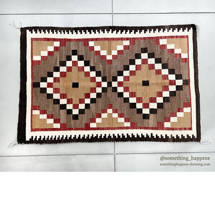 c.1940's NAVAJO RUG DOUBLE DIAMONDS PATTERN... 114cm/75cm