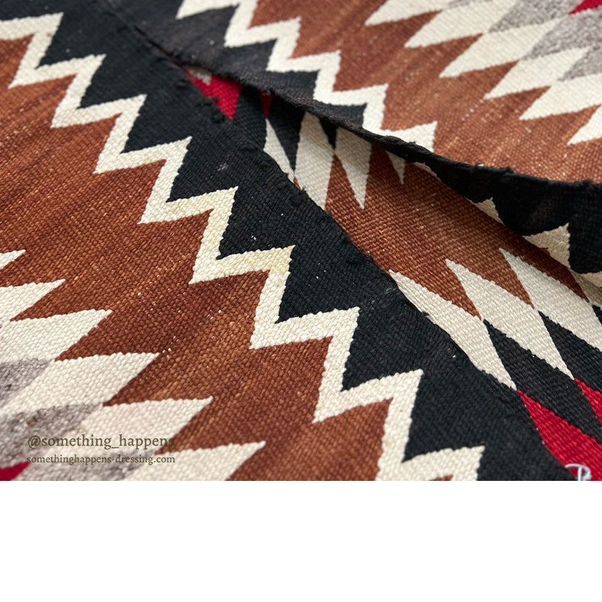 c.1940's NAVAJO RUG ZIGZAG PATTERN RARE... 149cm/75cm