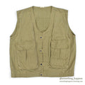 1970's~ UNUSUAL COTTON TWILL FISHING VEST...