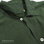 1960's ARROW GREEN/BLACK CHECKERED SHIRT...M