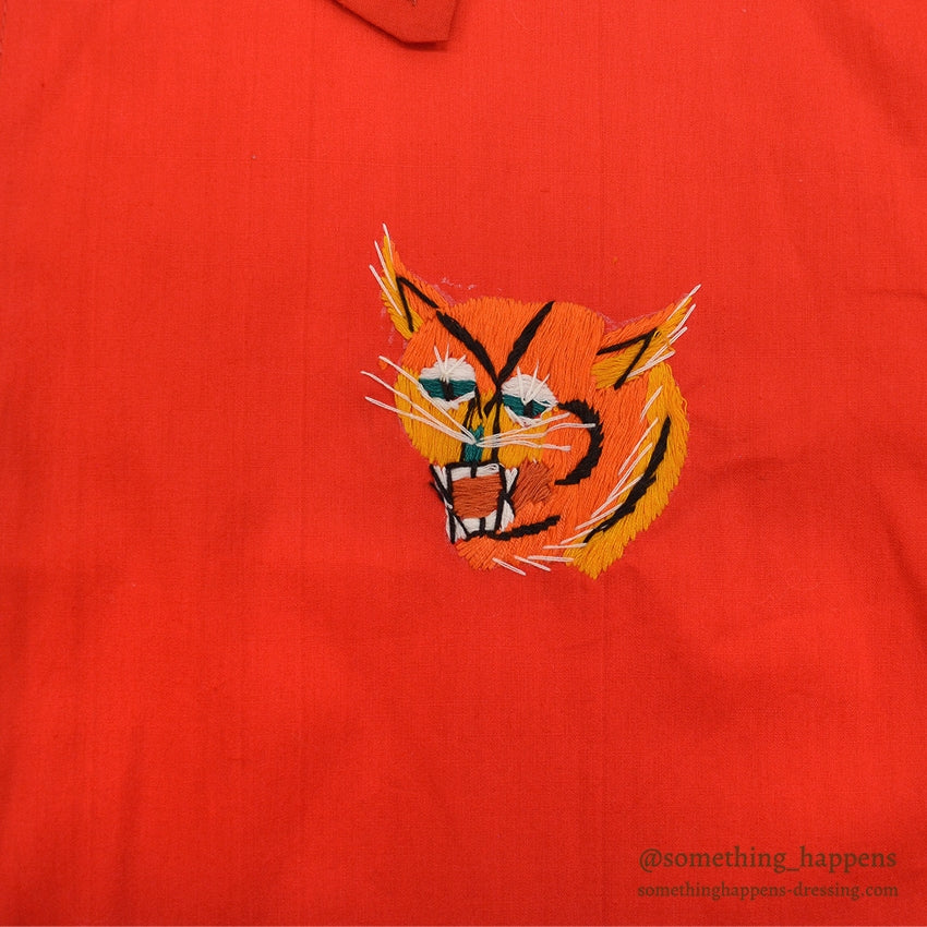 1960s DEADSTOCK VIETNAM SOUVENIR JACKET (Vietnamese souvenir jacket) 1968 Red...