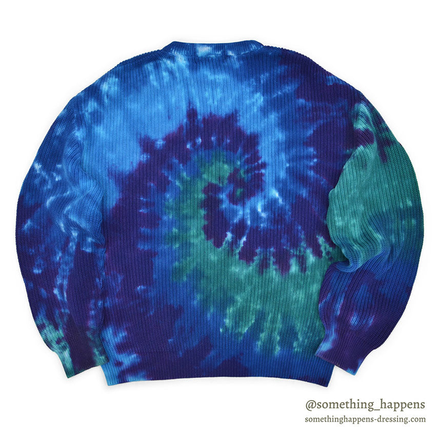1990's PARADIGM TIE DYE COTTON KNIT SWEATER ... L