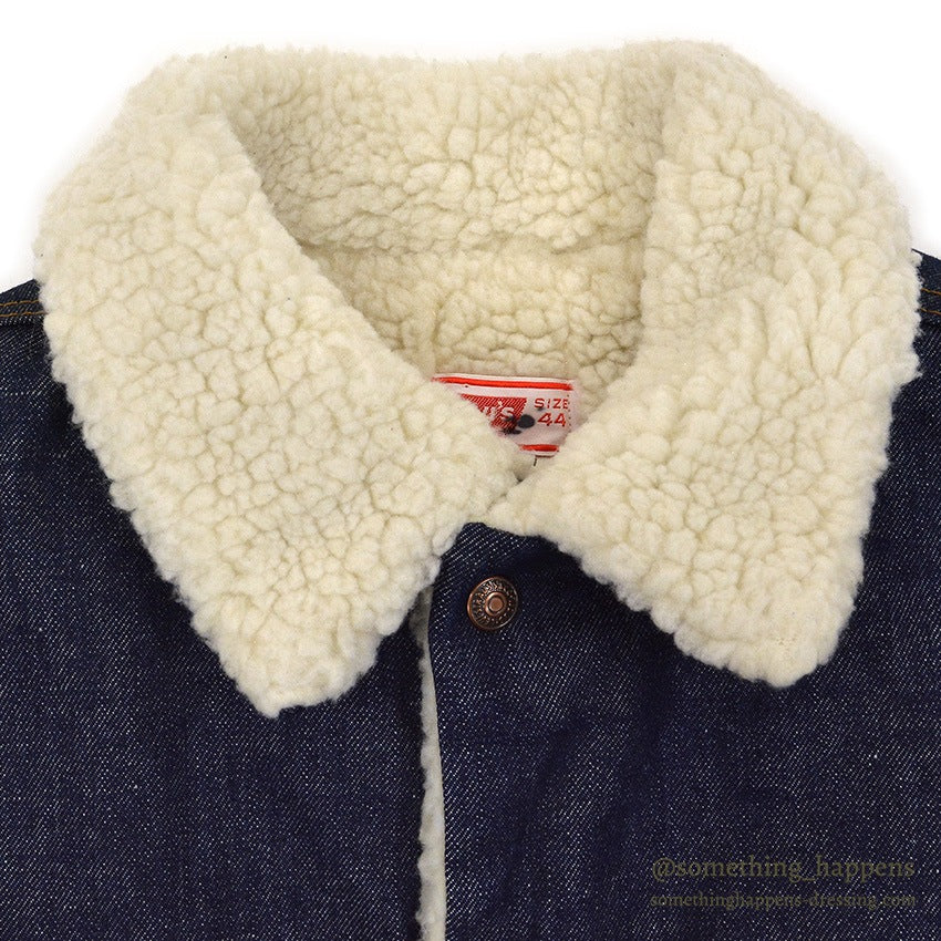1970's DEADSTOCK Levi's 70605-0217 DENIM BOA JACKET... 44