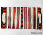 c.1940's NAVAJO RUG UNUSUAL ZIGZAG AND STRIPED PATTERN ... 153cm/82cm